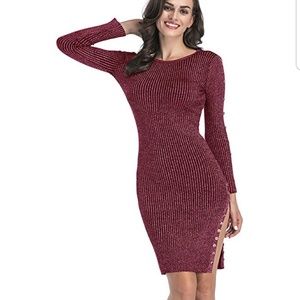 Women's sweater dress cocktail party pub Medium,